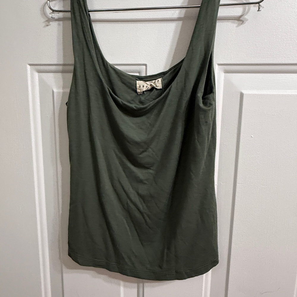 Elegant Dark Green Tank Top